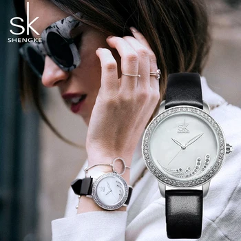 

Luxury Women Simple Sliver Dial leather Wrist Watches Dresses Quartz Watch Girls Clock Relogio Feminino 2019 Drop Shipping