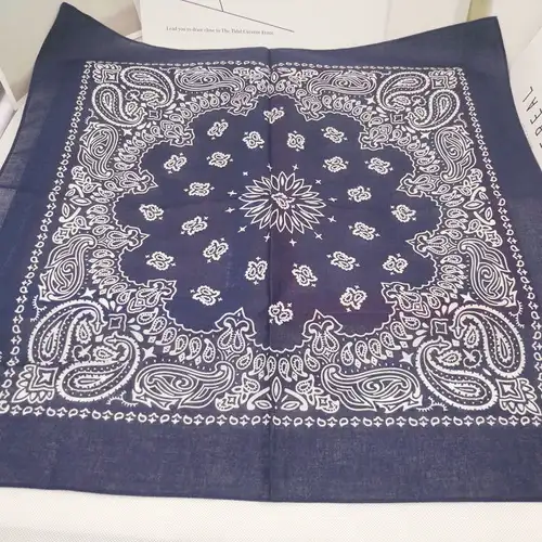 New Fashion Hip Hop 100% Cotton Bandana Square Scarf 55cm*55cm Black Red Paisley Headband Printed For Women/Men/Boys/Girls - Image 52