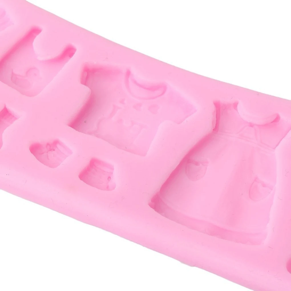 Fenkicyen 3D Детский брелок в форме одежды DIY Форма для детского торта на день рождения силиконовая декоративная форма для мастики набор для выпечки с шоколадом инструмент для прессформы