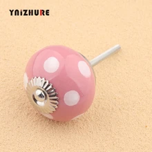  Nordic Simplicity Ceramic Handles Drawer Knobs Cupboard Door Handles Single Hole Cute Top Cabinet Pulls Knob for Furniture 