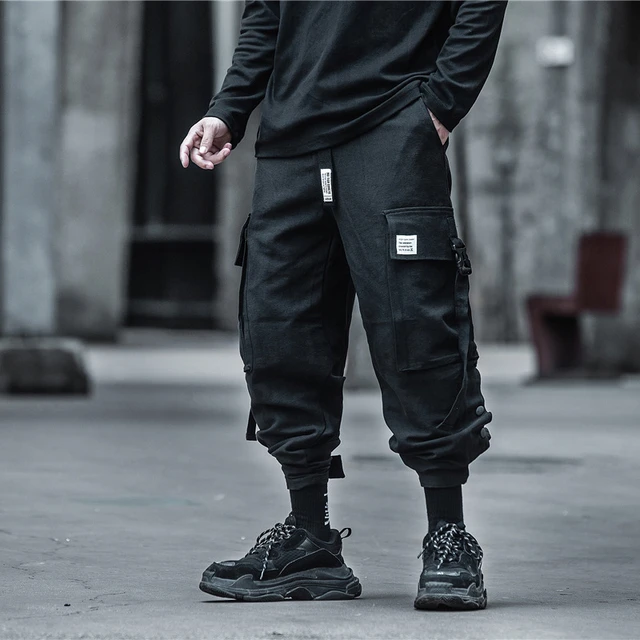 Cargo con de Hip Hop extraíble para hombre, pantalón informal, Retro, para otoño - AliExpress