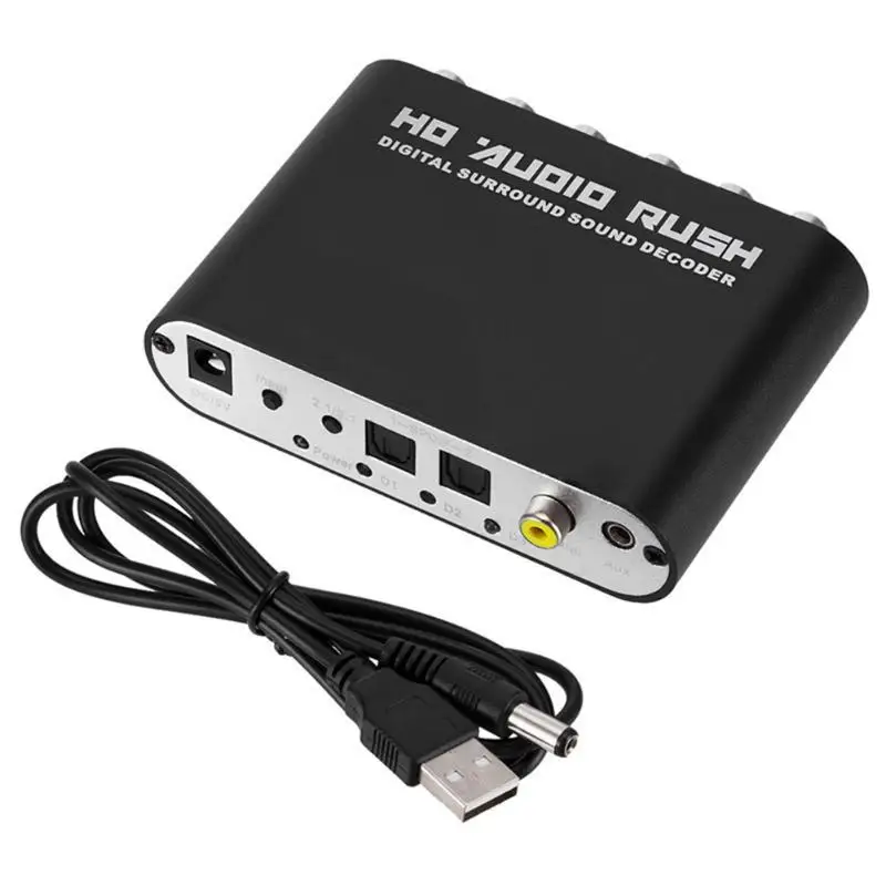 HD плеер цифровой аудио декодер 5,1 канальный оптический SPDIF/коаксиальный Dolby AC3/DTS конвертер домашний HD телеприставка аксессуары для компьютера