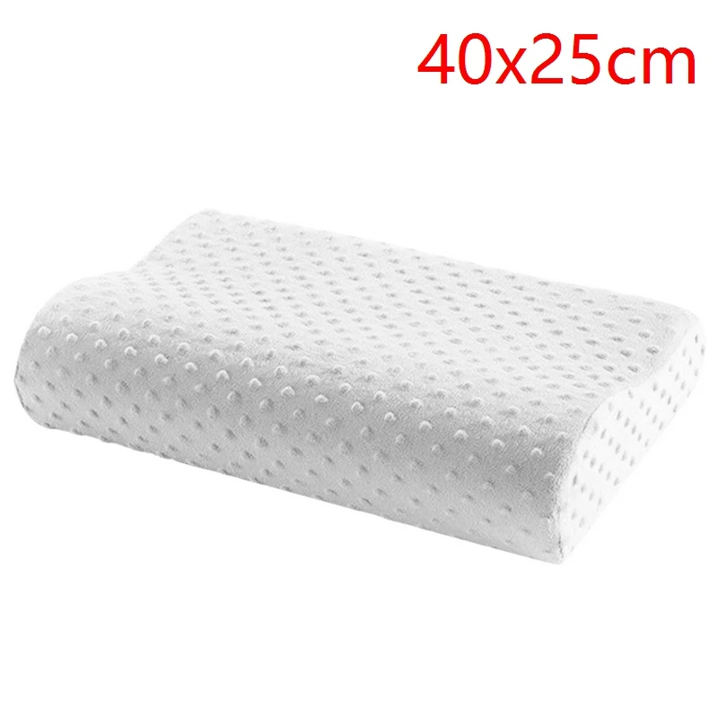 white 40x25cm Постельные принадлежности из пены с эффектом памяти подушка для защиты шеи медленный отскок пены памяти подушка в форме бабочки здоровье шейки шеи размер 50*30 см - Цвет: white 40x25cm