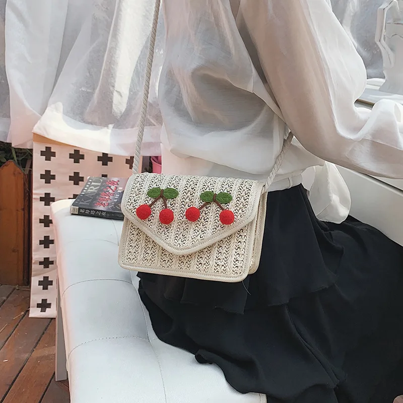 

Bag Women's 2019 Spring And Summer New Style Korean-style Versatile Beach Bag Straw Shoulder Bag GIRL'S Heart Woven Bag Fashion