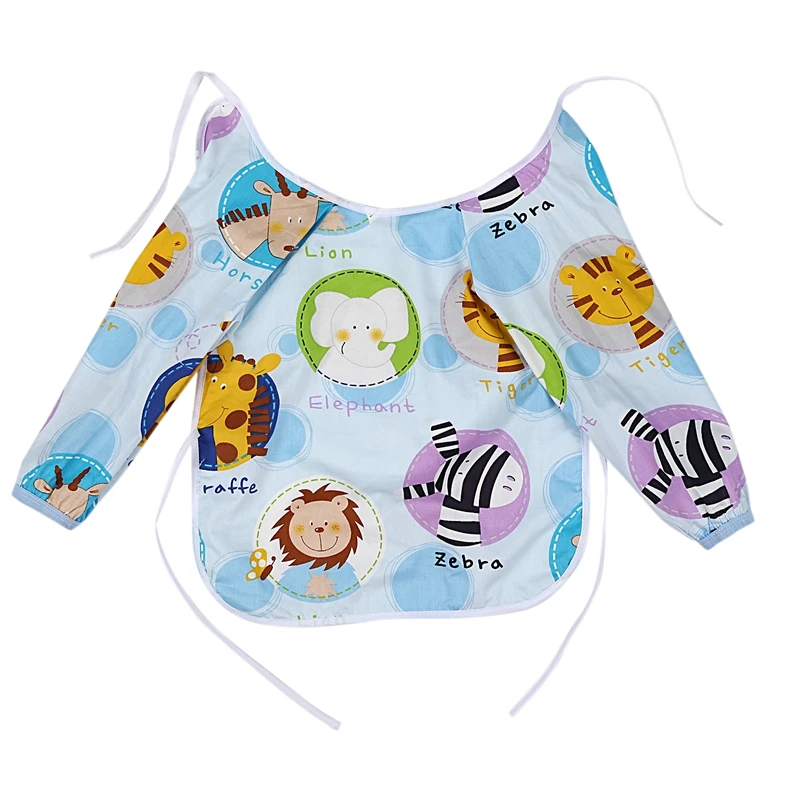 1 шт., милый детский водонепроницаемый комбинезон с длинными рукавами и рисунком, нагрудник, фартук с карманом
