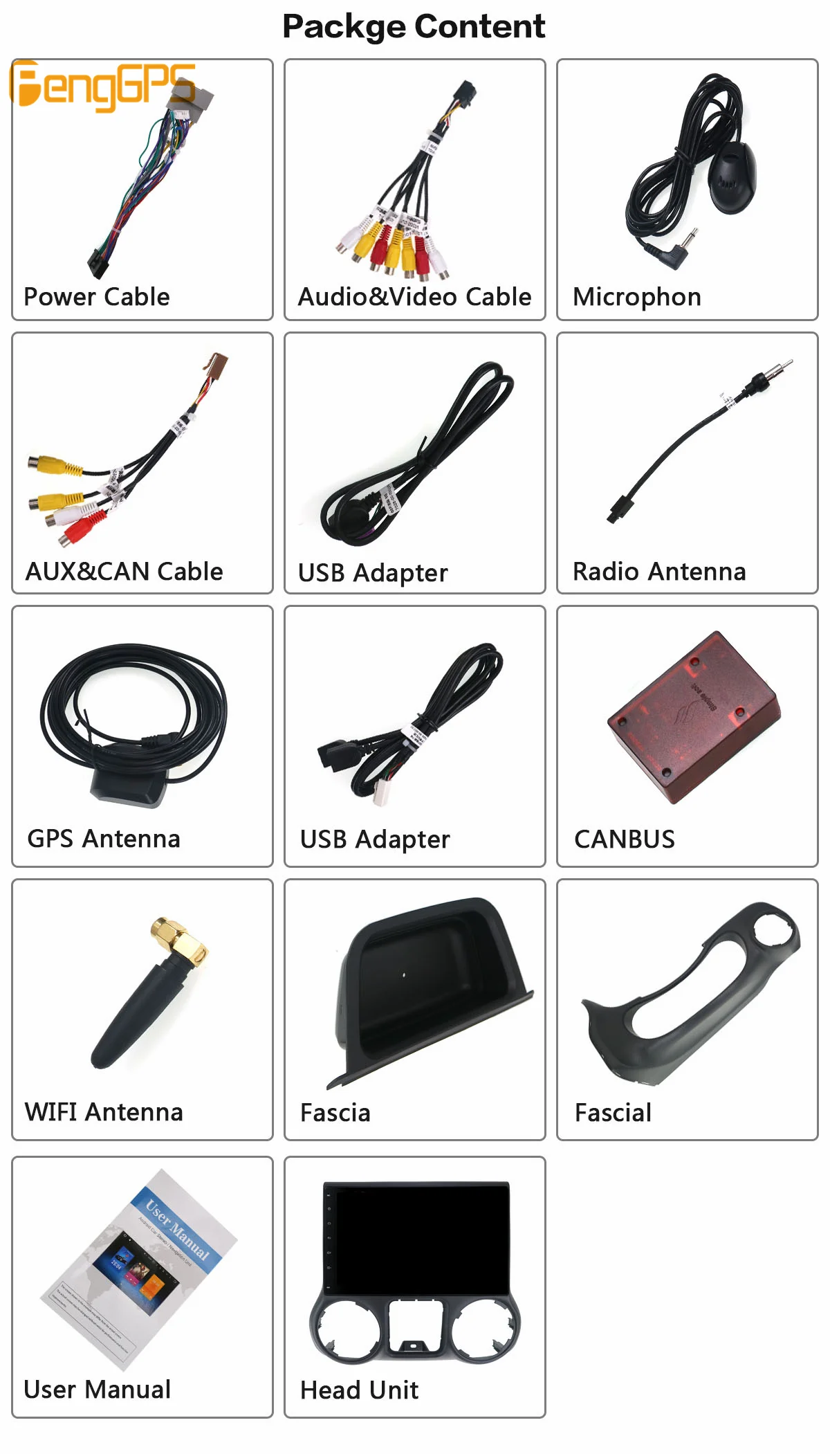 Android 9.0 Car Radio GPS Navigation Headunit For JEEP Wrangler 2011 2015 2016 -2017 no Car DVD Player Stereo Multimedia Audio