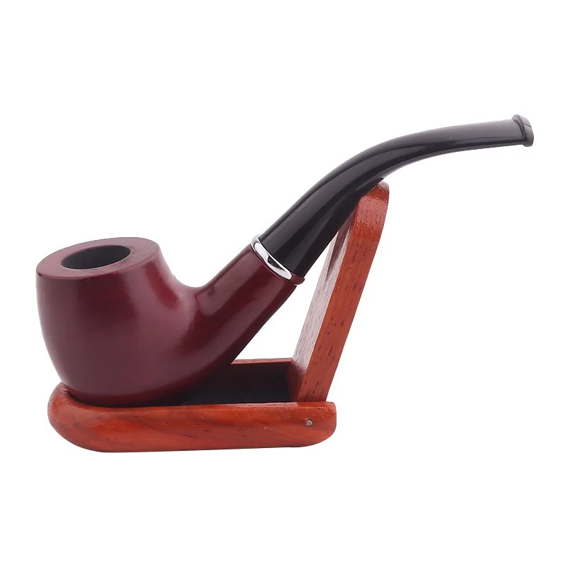 

Resin Smoking Pipe Classic Wood Grain Tobacco Pipe With Ring Hammer Cigar Cigarette Chimney Mouthpiece Filter Smoker Tools