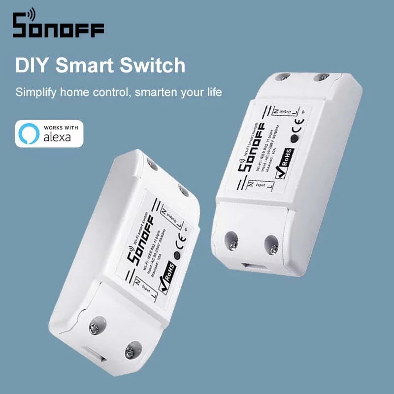 Умный переключатель Sonoff Basic R2 с Wi Fi поддержка приложения eWelink беспроводная