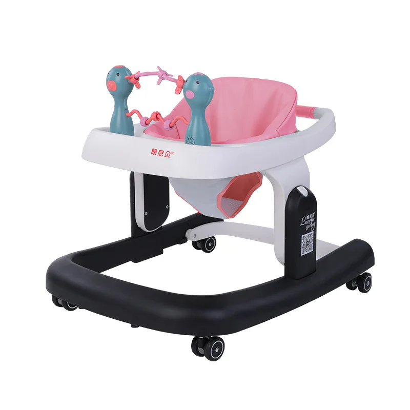 

0818 Baby walker anti-O-leg anti-roll adjustable foldable multi-functional baby toddler walk-step trolley