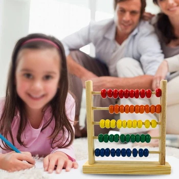 

Intellectual Development Arithmetic Ability For Children Colorful Early Learning Educational Toy Mini Wooden Abacus Preschool