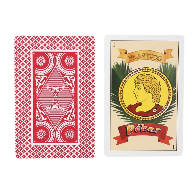 Playing Cards, Plastic Playing Cards, Poker Set 40pcs/set Spanish Playing Cards PVC Plastic Poker Cards Family Party Board Game