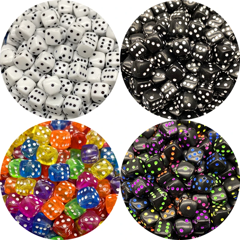 30pcs 8mm Dice Beads Square Shape Acrylic Spacer For Jewelry Making DIY Charms Bracelet Necklace Accessories | Украшения и