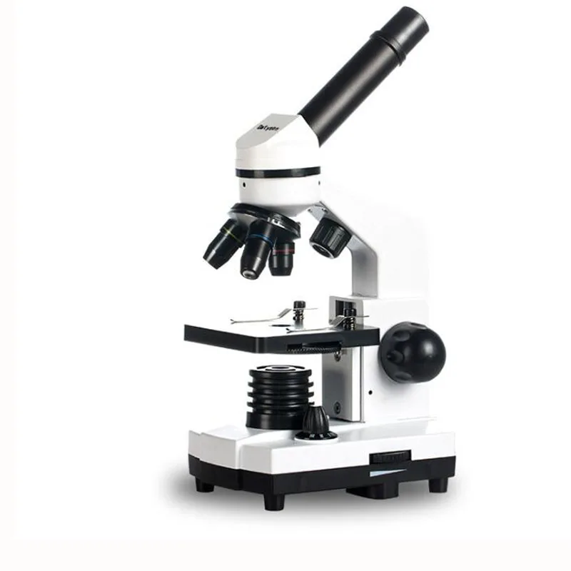 Серебристый Datyson Biological Microscope 80X-1600X Home School Education Biological Display Mirror Binocular Stereo Microscope - Цвет: Серебристый