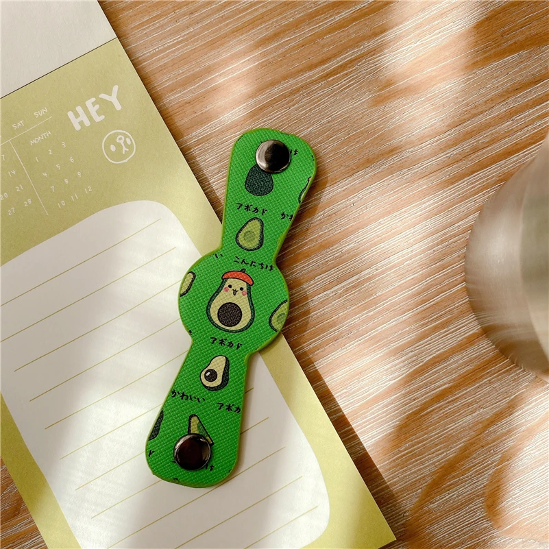 Милый мультяшный pu кожаный Портативный USB кабель Шнур Кожаный чехол для наушников Корейская гарнитура Органайзер проводов для наушников