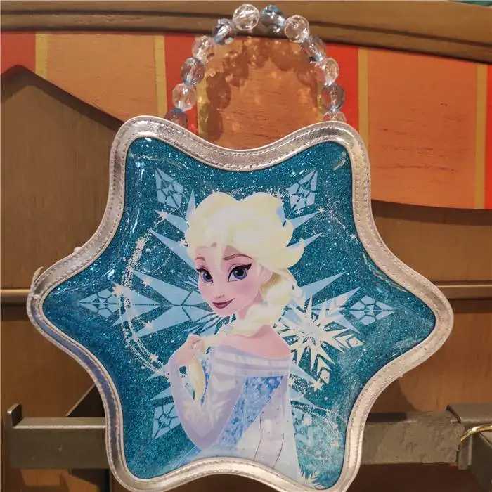 Натуральная disney сумки детские портмоне принцесса замороженная Анна Эльза женская сумка Детские сумки-мессенджеры модные сумки с блестками