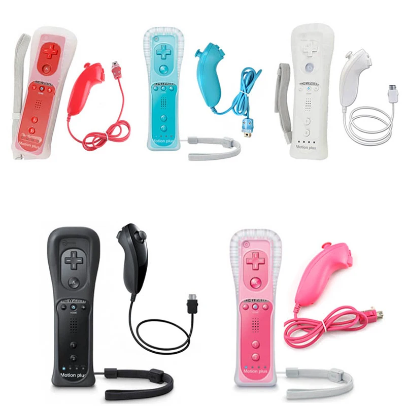 Nintend Wii 2 In 1   ̽ƽ  ȭ Gamepad ޼/Nunchuck ɼ  ÷