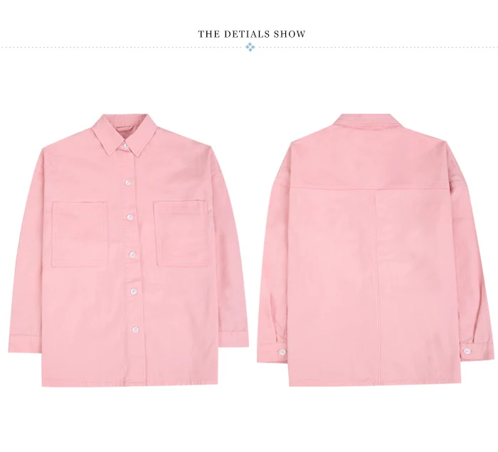 Женская розовая джинсовая рубашка LEIJIJEANS, модная длинная свободная рубашка из денима, модель 9140 большого размера на осень