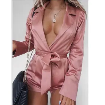 

Sexy Women Clubwear Shorts Playsuit Bodycon Party Satin Jumpsuit Romper Trousers