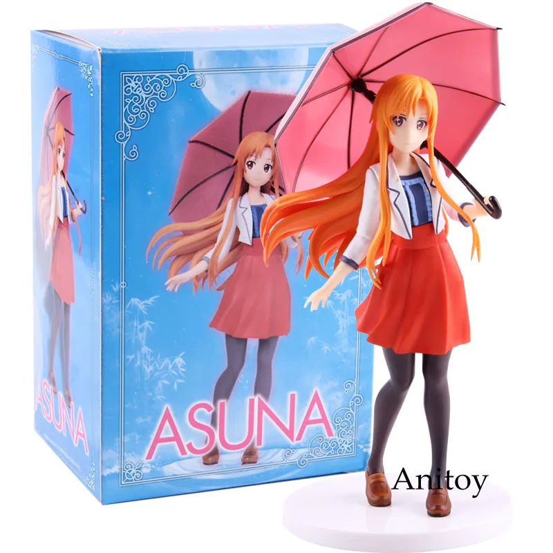 Sword Art Online Asuna Yuuki фигурка ПВХ SAO Аниме Фигурка Асуна Коллекционная модель игрушки - Цвет: with colorful box