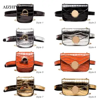 

Chain Shoulder Chest Waist Pack Crossbody Messenger Bags Women Stone PU Leather Ladies Fashion Shoulder Messenger Bag