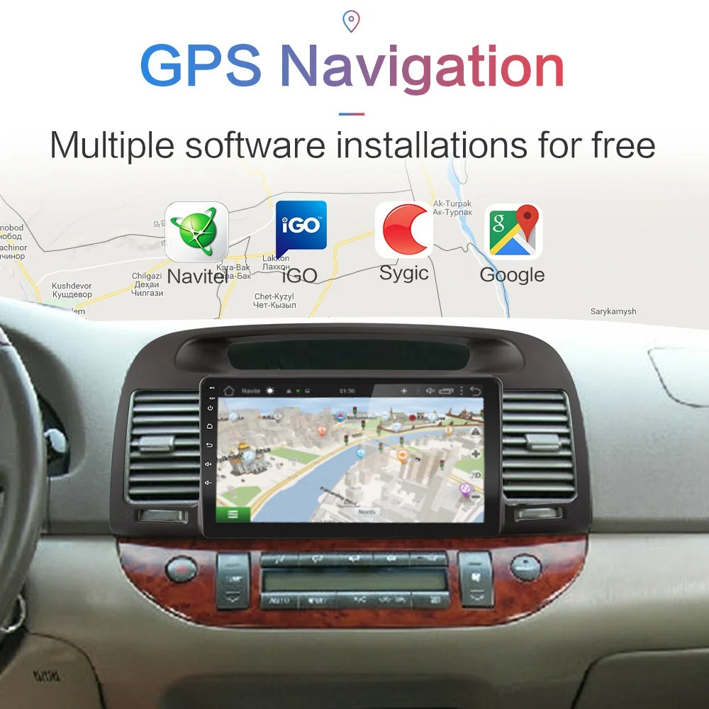 2G+ 32G " 2din Android 8,1 GO автомобильный dvd-плеер для Toyota Camry 2002 2003 2004 2005 2006 автомобильный Радио gps навигация wifi DSP ips