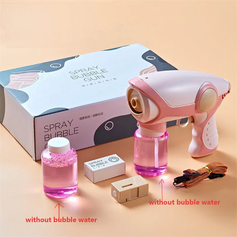 New Summer Smoke Fog Spray Magic Bubble Electric Automatic Machine Gun Toy For Boys Girls Outdoor Sport Party Water Blower Toys 7