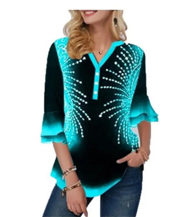 2020 Summer Chiffon Tops Women Blouses Vintage Printed Sexy Casual Ruffles Large Elegant Loose 5XL Big Plus Sizes Tee Shirts 2020 Summer Chiffon Tops Women Blouses Vintage Printed Sexy Casual Ruffles Large Elegant Loose 5XL Big Plus Sizes Tee Shirts