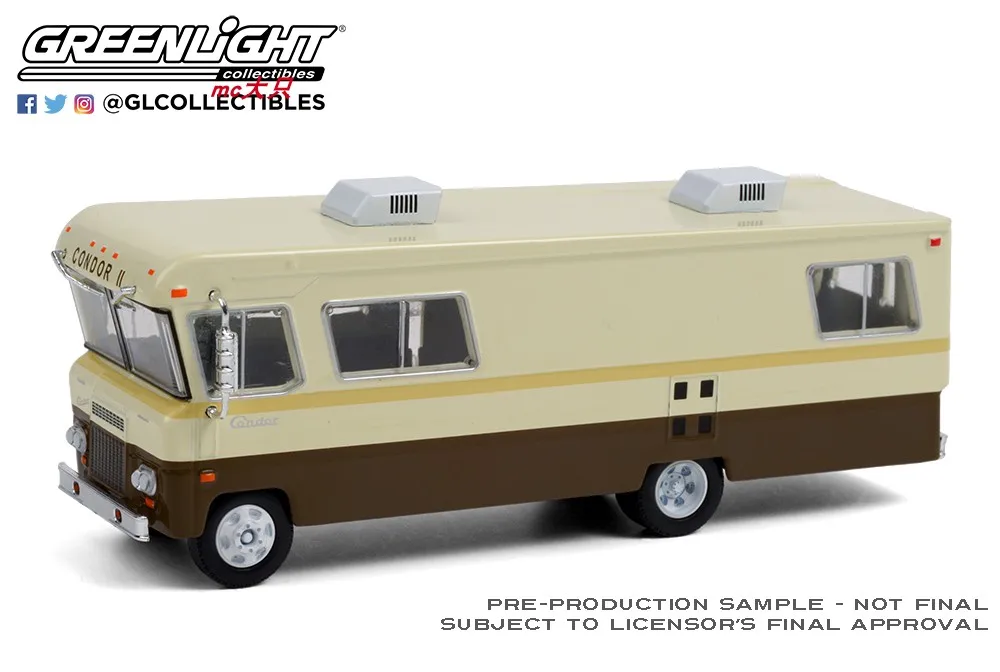 GreenLight 1:64 1972 Condor II RV-бежево-коричневая модель автомобиля из сплава металлические