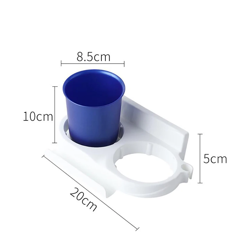 Multifunction Bathroom Wall-Mounted Suction Hair Dryer Comb Rack Holder Cup Shelf Stand PP Storage Organizer Strong Sucker