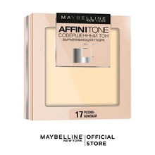 Maybelline New York Пудра компактная для лица "Affinitone", выравнивающая и матирующая, оттенок 17 розово-бежевый, 9 г