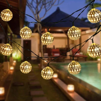 Kerst Guirlande Bal Lichten 3M 20LED 6M 40LED Party Wedding Led String Kerstverlichting Solar/Batterij Aangedreven vakantie Decor Licht