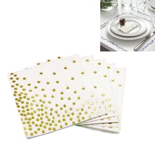 20 Sheets Dot Sequins Napkin Wedding Birthday Party Household Tableware Decorative Tissue 33*33cm