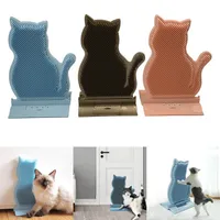 Cat Self Massage Brush Grooming Toy with Catnip Wall Corner Cat Self Groomer Shed Hair Removal