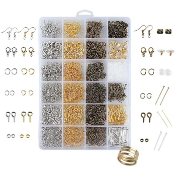 

2880 Pcs Jewelry Survey Results Jewellery Making Starter Kit Jewelry Beads, Open Jumper, Lobster Clasp