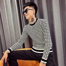 2021 High Quality Fall/Winter Men's Sweater Knitted Shirt Backing Shirt Thread Slim Turtleneck Joker Shirt