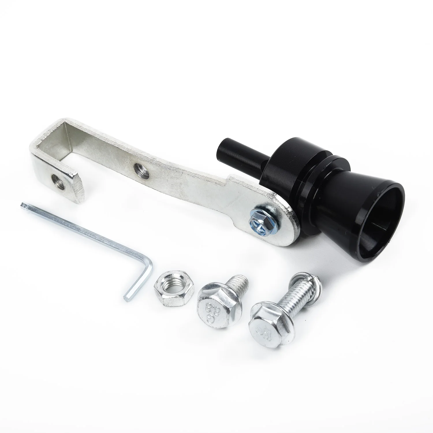 Black Car Auto Exhaust Pipe Blowoff Valve Simulator Turbo Sound Whistle Alloy