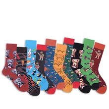 Autumn Winter New Style Long Stockings Fashionable Colorful Cartoon Animal Socks for Adults Mens Socks
