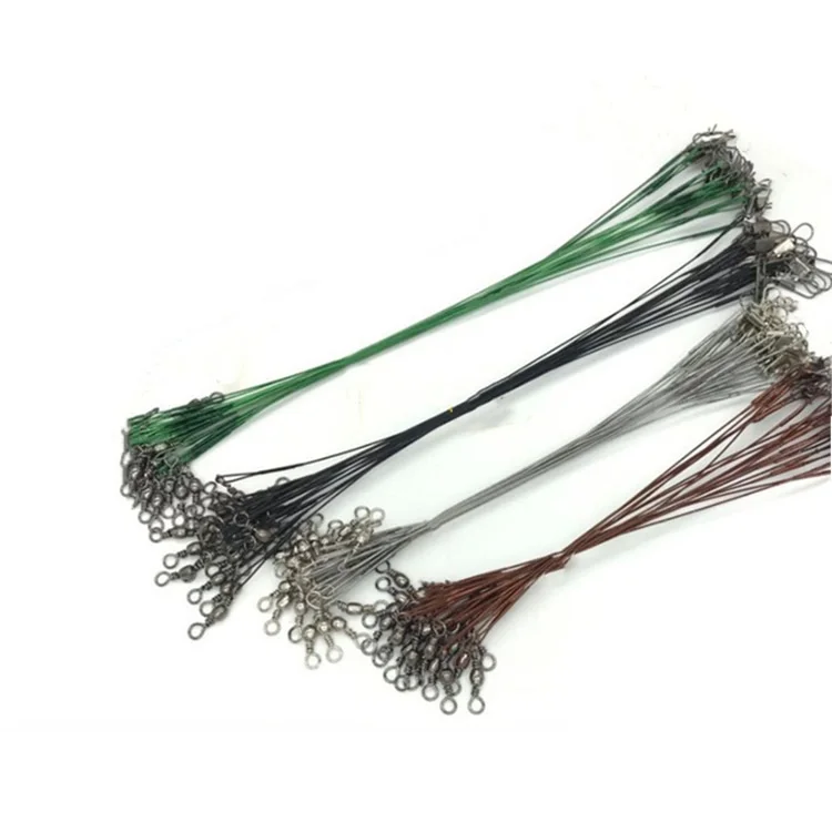 Зеленая стальная проволока для приманки 500 шт. провода противоукусывающая леска