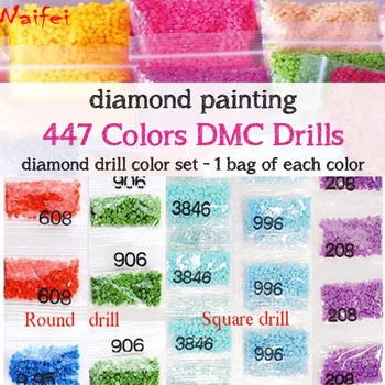 

Wholesale DMC 447 Colors,can choose Small parcel,Square/Round Diamond sale,diamond painting Embroidery crystal Beads Accessory