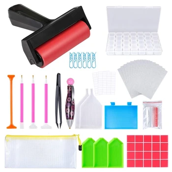 

82Pcs 5D Diamond Painting Tools and Accessories Kits Including Diamond Embroidery Box Roller for Adults and Kids