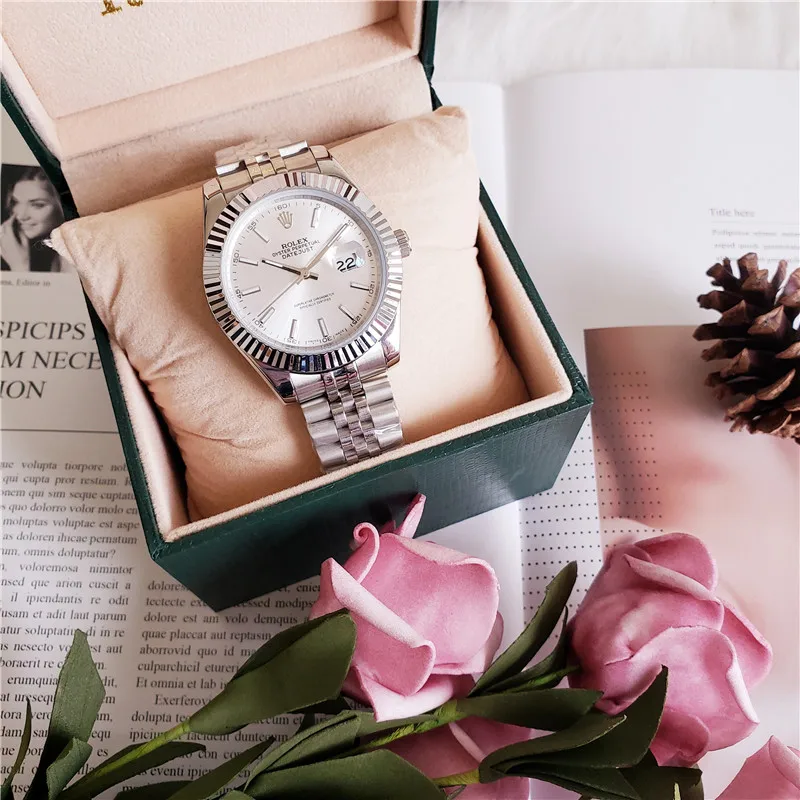 

Rolex- Luxury automatic stainless steel men's wristwatch classic fashion casual women and men watch 106 orders