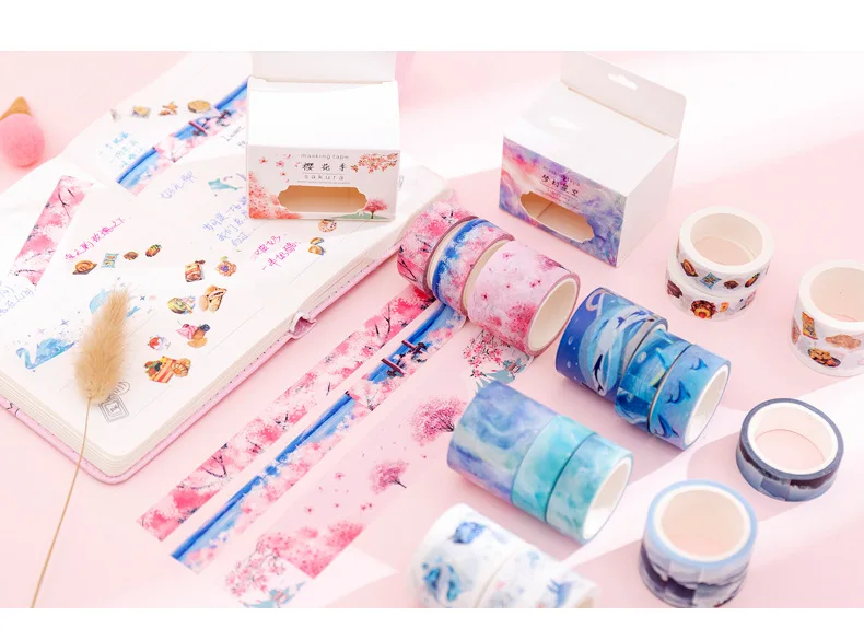 3 шт./компл. Kawaii КИТ клейкая лента милый Единорог лента Washi Винтаж декоративная лента для наклейки Скрапбукинг канцелярские ленты