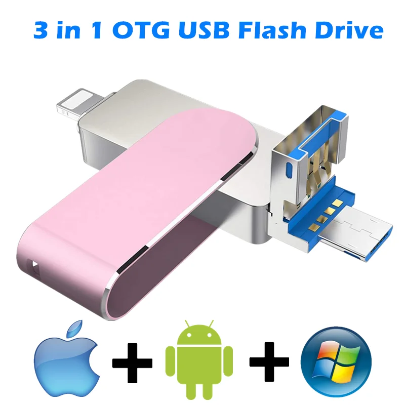 Pendrive de unidad Flash Usb para iPhone 6, 6s, 6Plus, 7, 7Plus, 8, X, Usb,  Otg, Lightning 2 en 1, Pen Drive para dispositivos d - Price history &  Review, AliExpress Seller - KASHION Store