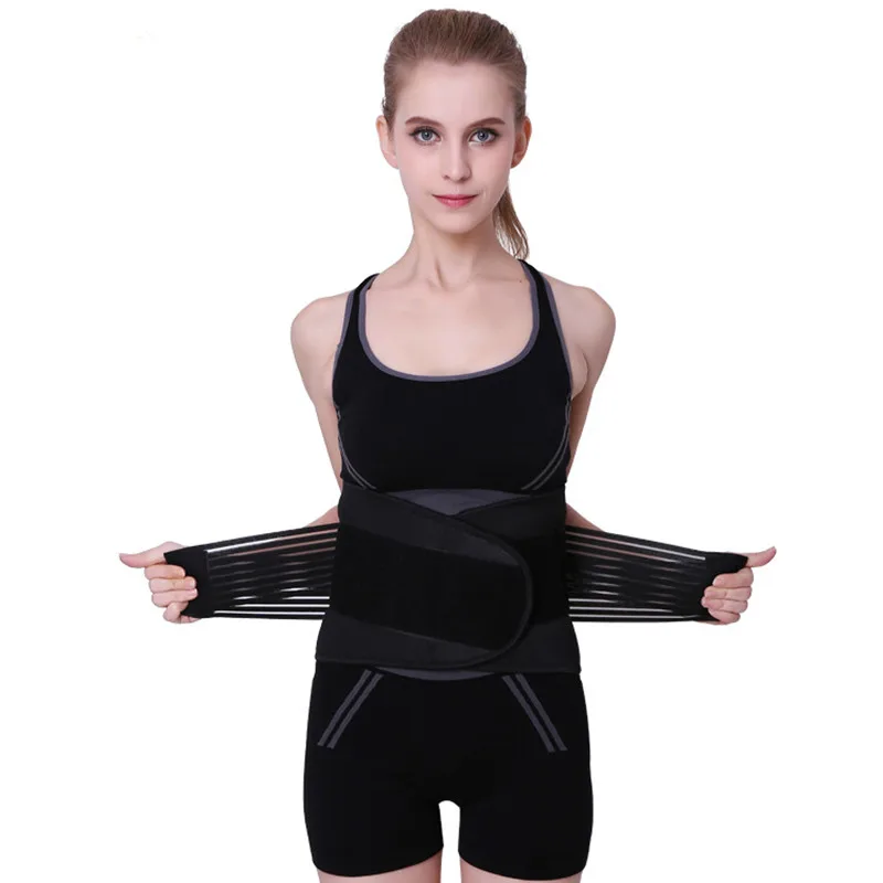 

TJ-TingJun Neoprene Waist Support Belt Sweat Belt Slimming Women Waist Support Unisex Back Support Fitness Waist Trimmer B28