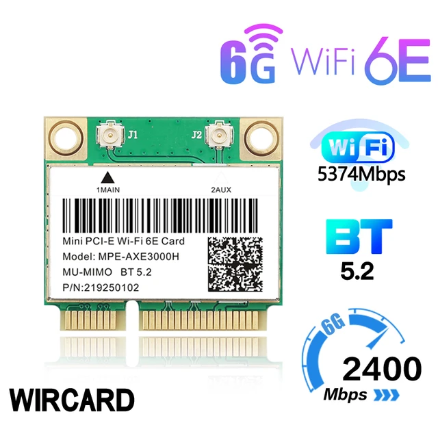 Wifi 6e Ax210hmw Mini Pcie Wifi 6 Carte Wifi pour Ax210 5374mbps