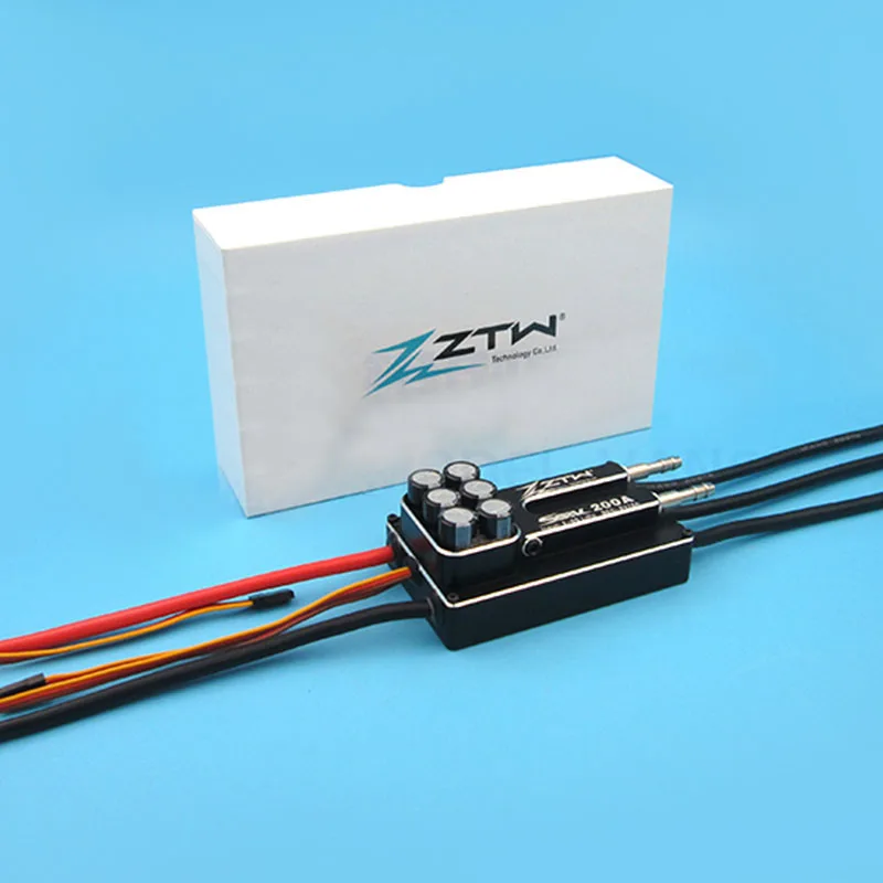 1 шт. ZTW 2-8S 200A 6-14S 300A водяное охлаждение бесщеточный ESC двухсторонний двунаправленный Водонепроницаемый Электронный регулятор скорости fr RC лодка