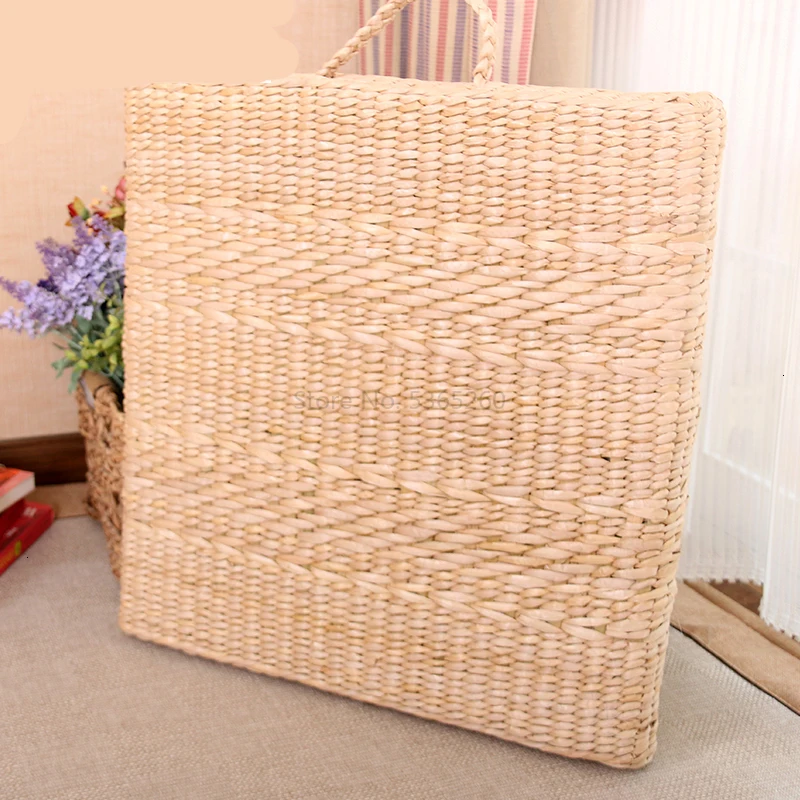 

Eye Warming Straw Weaving Manual Cattail Cushion Tatami Cushion Tradition Cattail Technology Comfortable Square Sit Pier