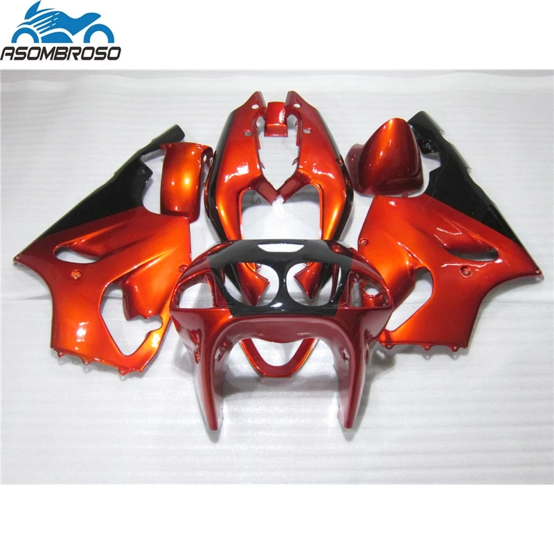 Lowest Price Motorcycle for Kawasaki Ninja ZX7R fairing kit 1996-2003 orange black set zx7r 96 97 98 99 00 01 02 03 HX23 | Автомобили и