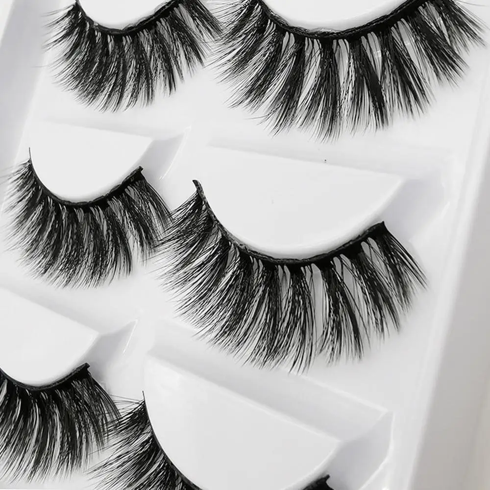 5 пар 3D ресниц ручной работы многоразовые Длинные Накладные ресницы из