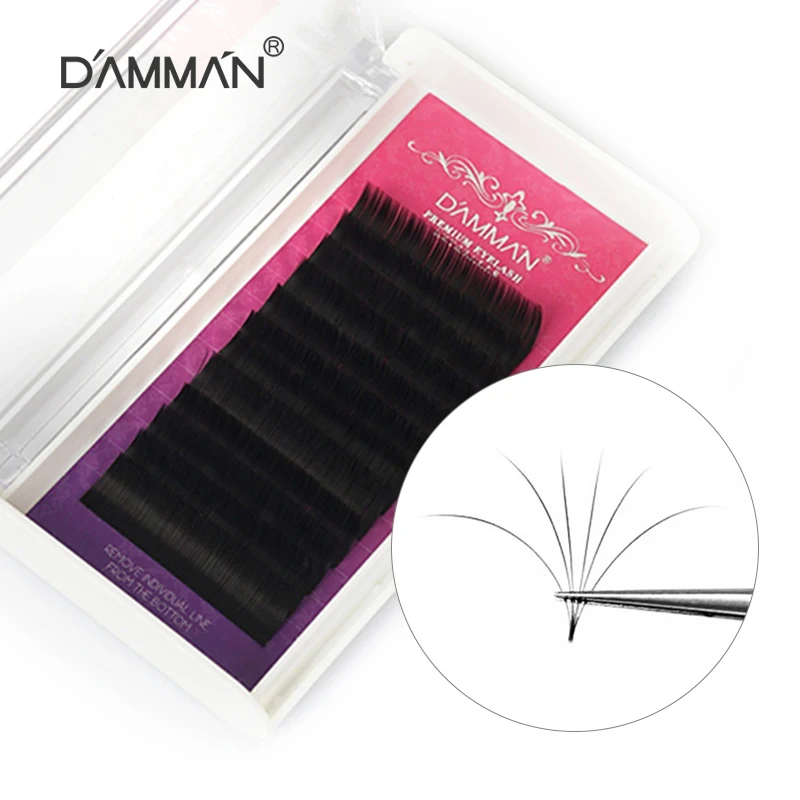 Damman ресницы для наращивания J B C D Curl Easy Fanning объем складные искусственные норковые